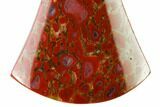 Ruby Red Dinosaur Bone (Gembone) Axe Pendant #146259-2